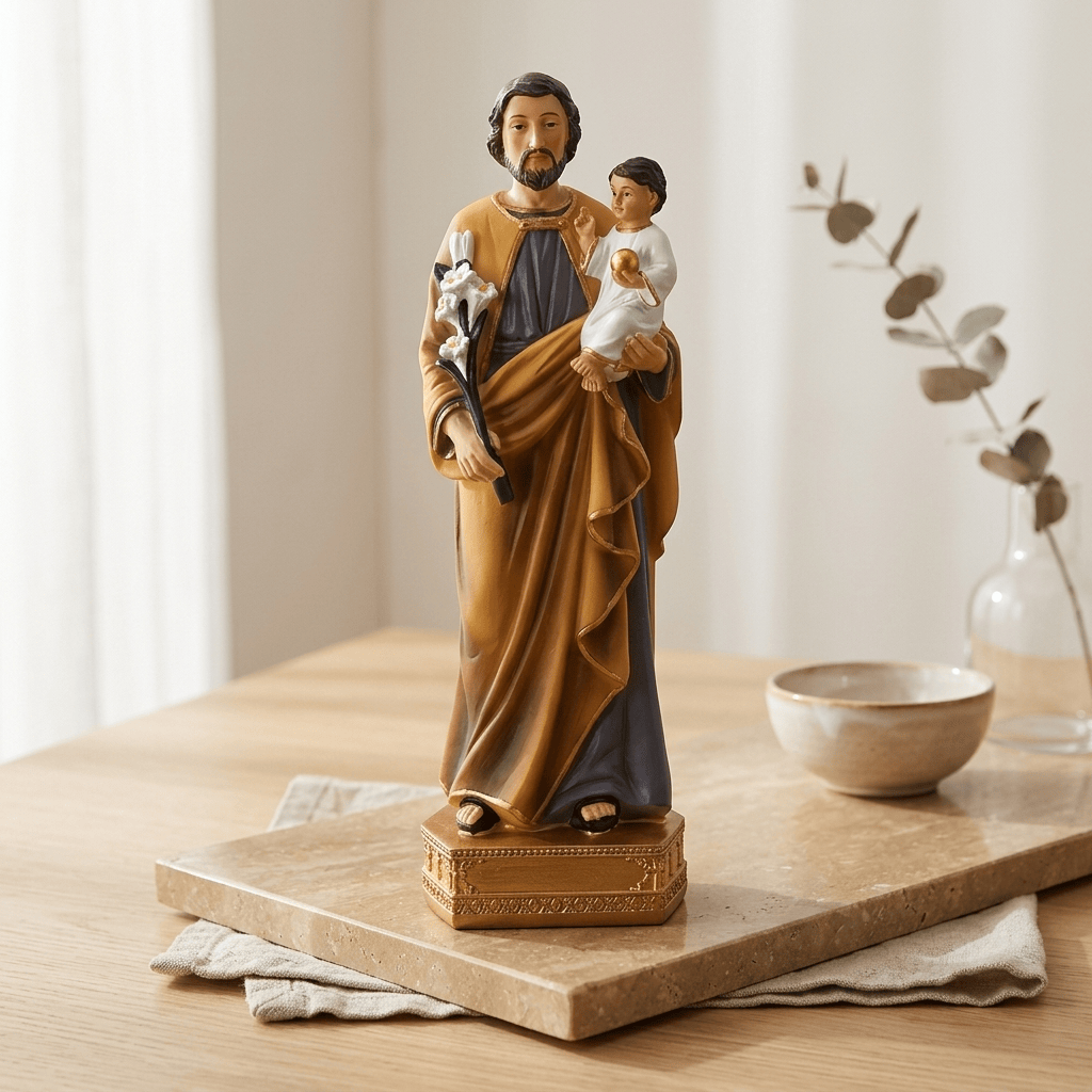 Statue Saint Joseph Enfant : Protection & Foi