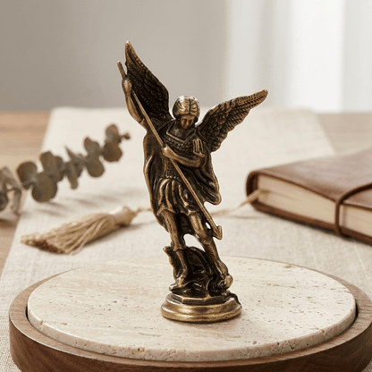 Figurine Saint Michel Archange en Alliage de Zinc - Décoration Maison & Bureau